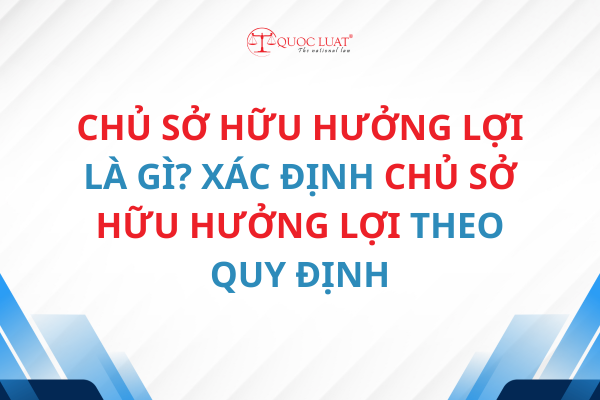 Chủ sở hữu hưởng lợi là gì? Cách xác định Chủ sở hữu hưởng lợi theo quy định