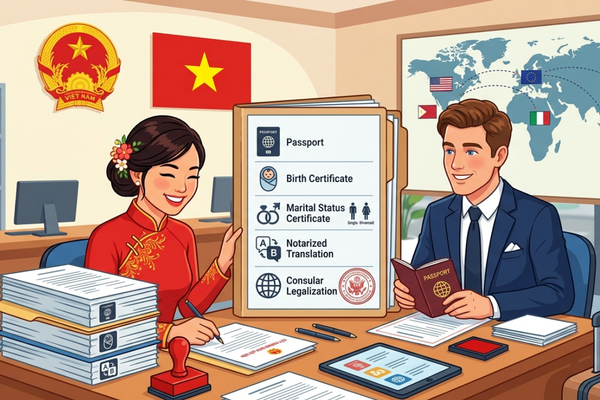 ĐĂNG KÝ KẾT HÔN TẠI VIỆT NAM (Dành cho công dân Việt Nam kết hôn với công dân nước ngoài)