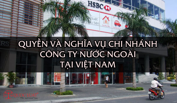 Quyền và nghĩa vụ của chi nhánh công ty nước ngoài tại Việt Nam