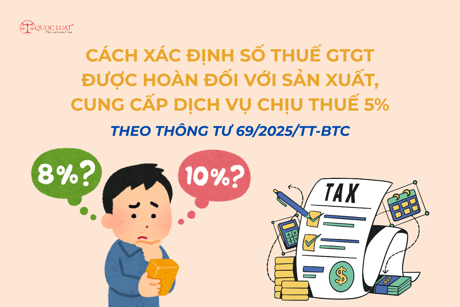 Cách xác định số thuế GTGT được hoàn đối với sản xuất, cung cấp dịch vụ chịu thuế 5 % theo Thông tư 69/2025/TT‑BTC