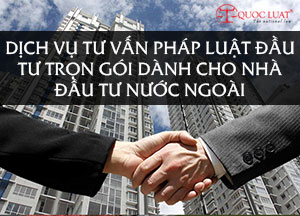 Dịch vụ tư vấn pháp luật đầu tư trọn gói dành cho nhà đầu tư nước ngoài