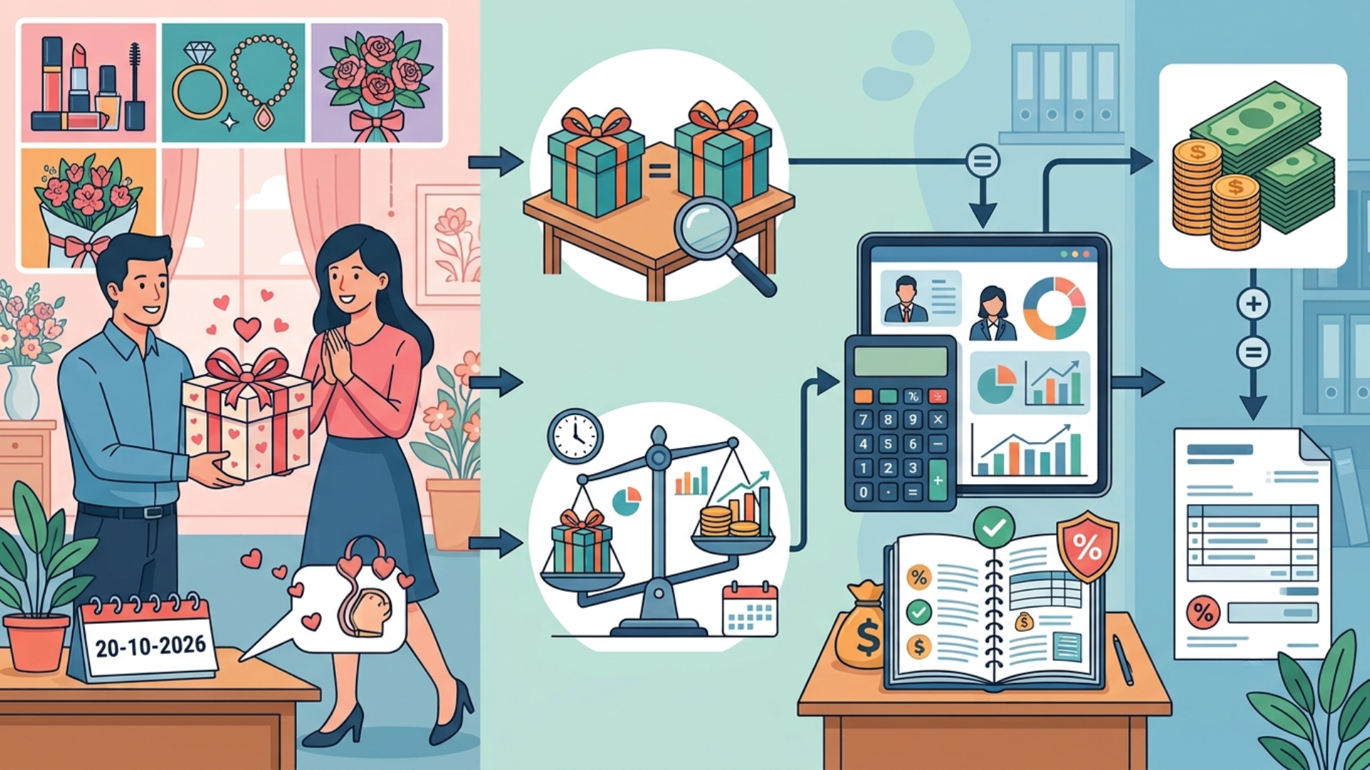 Giá tính thuế GTGT đối với quà tặng ngày 20/10/2026 được xác định như thế nào?