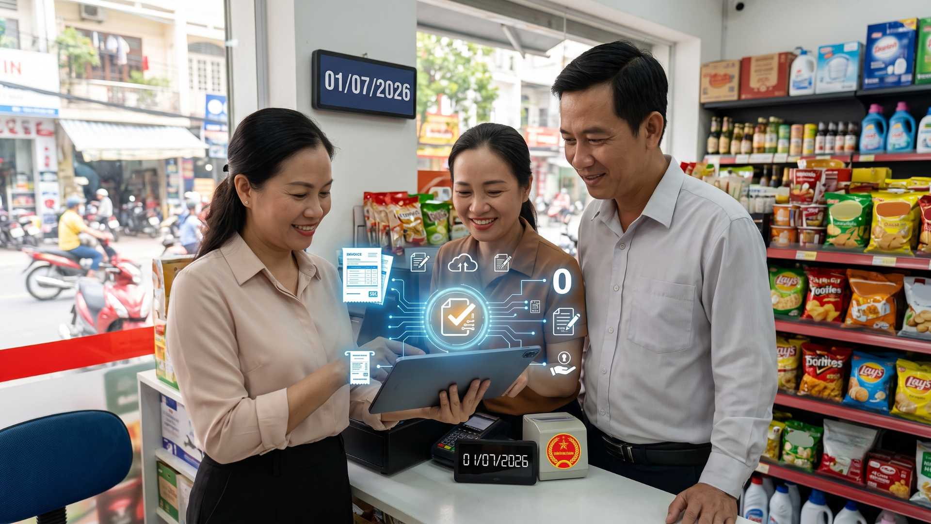 Hộ kinh Doanh có được miễn phí dịch vụ chứng từ điện tử từ 01/7/2026 không?