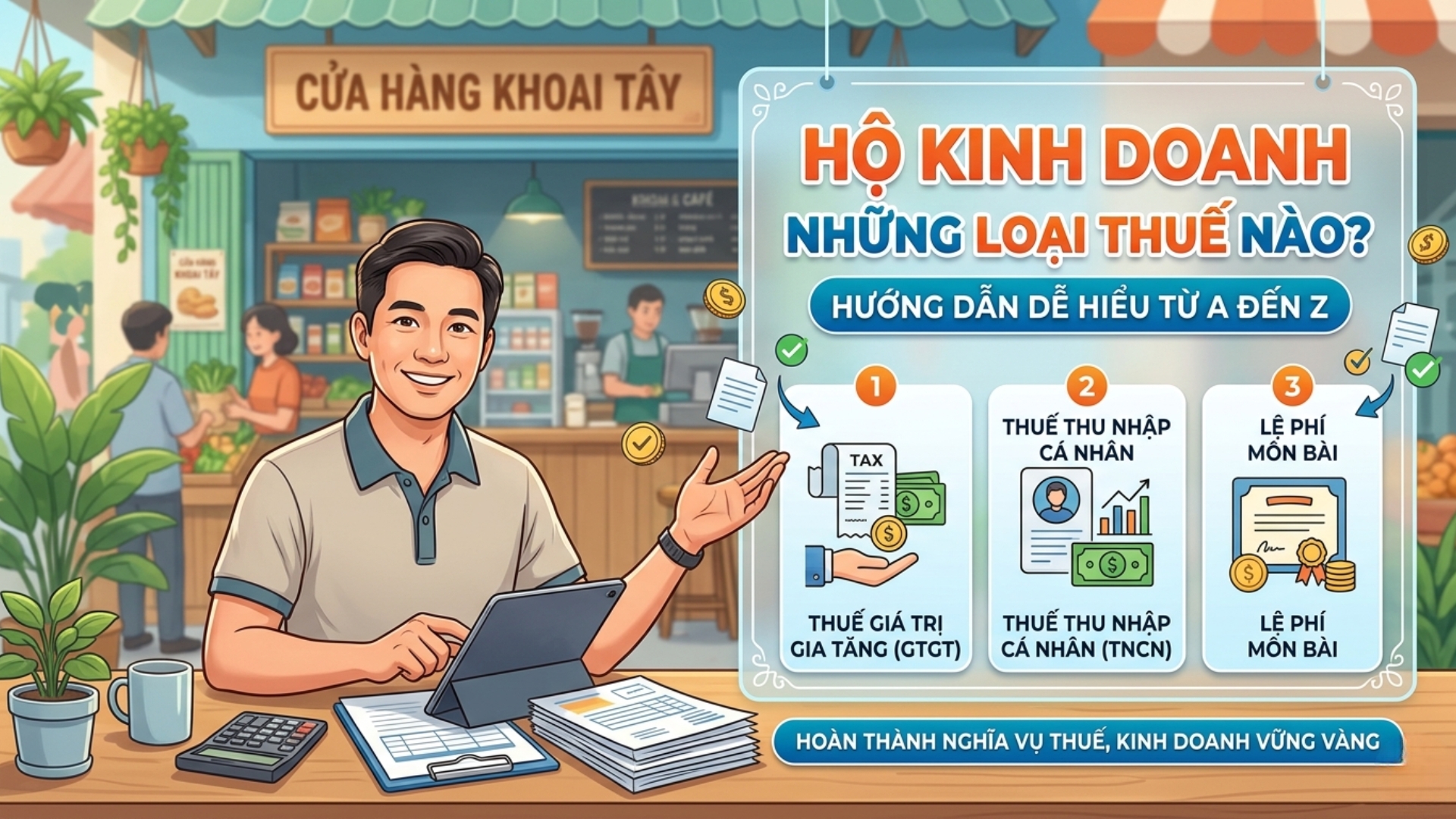 Hộ kinh doanh phải nộp những loại thuế nào? Hướng dẫn dễ hiểu từ A đến Z