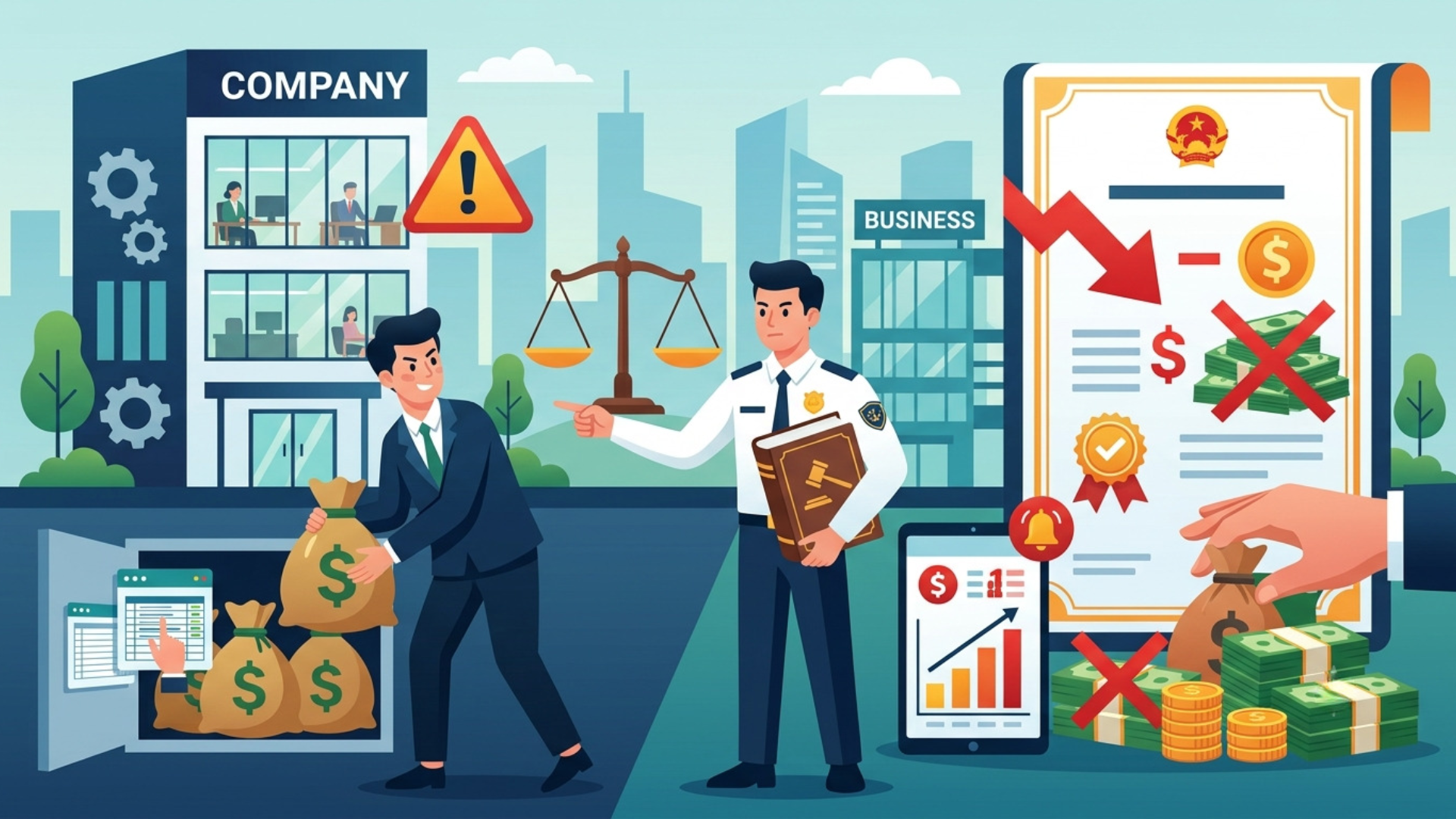 Mức phạt tiền đối với doanh nghiệp trốn thuế năm 2026 theo Bộ luật Hình sự